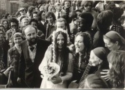 Wedding to Emanuele Canevaro. Rome, Italy. 1973-04-22